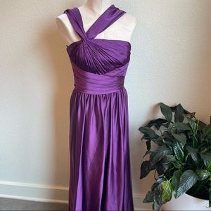 Monique Lhuillier Purple bridesmaid formal prom long dress womens 2